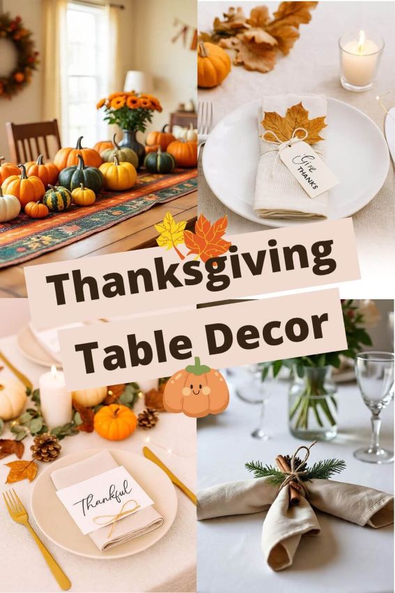 simple thanksgiving dinner table decorations