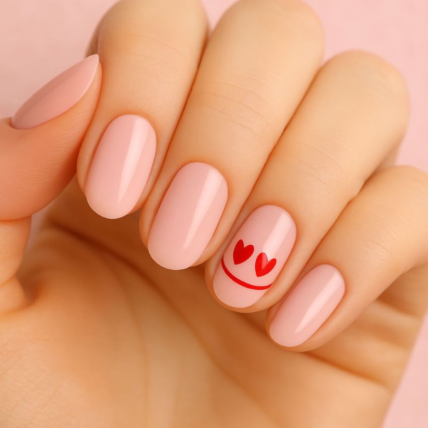 simple valentines nails