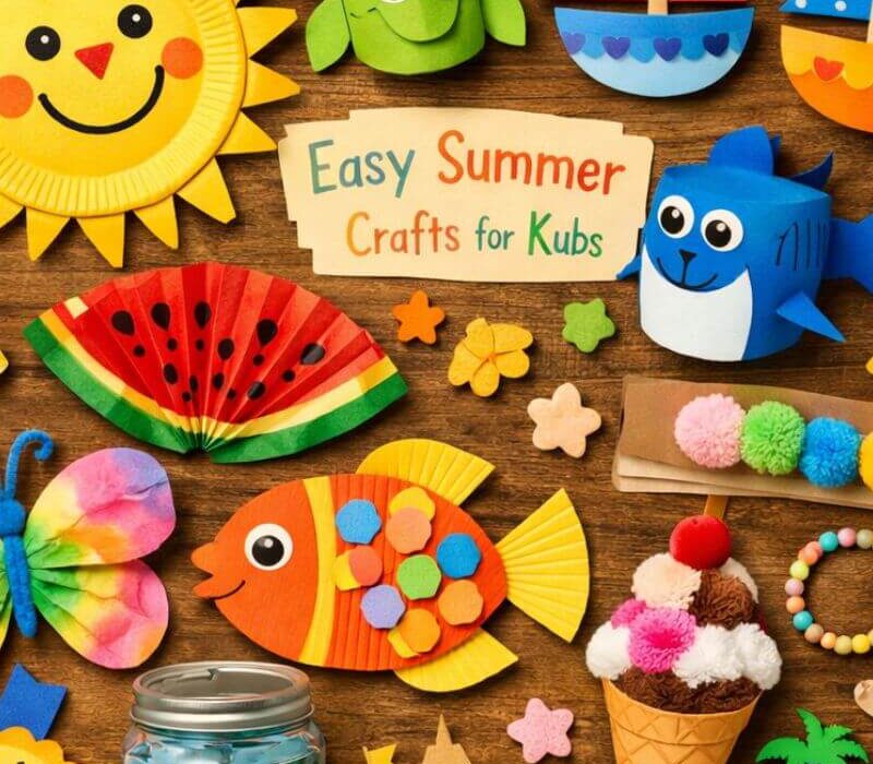 Easy Summer Crafts for Kids, Fun, Simple, and Perfect for Sunny Days