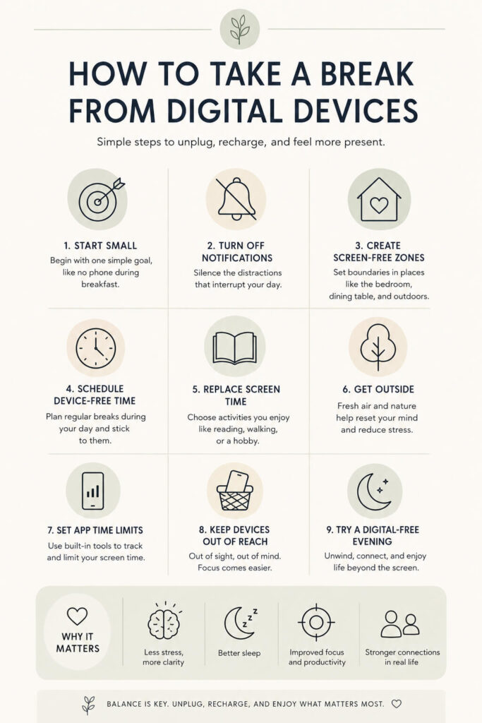 how to take a break from digital devices