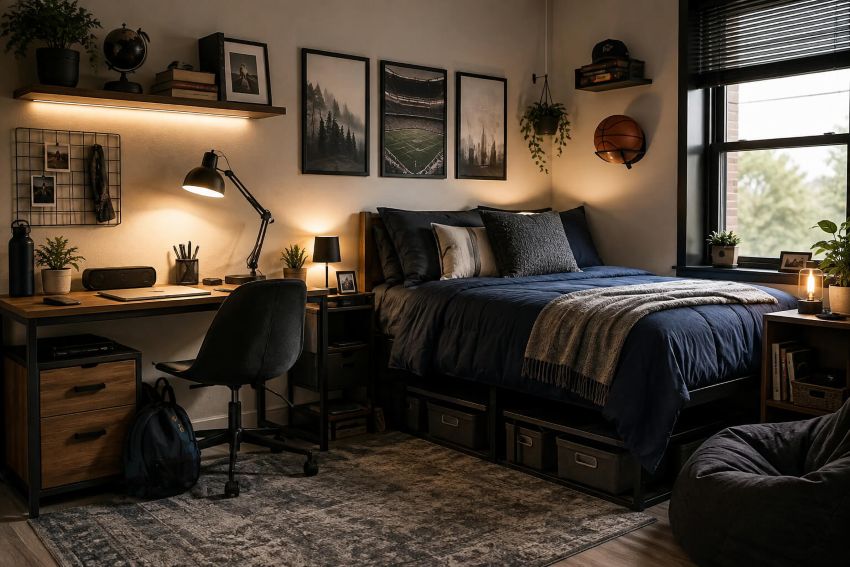 mens dorm decor